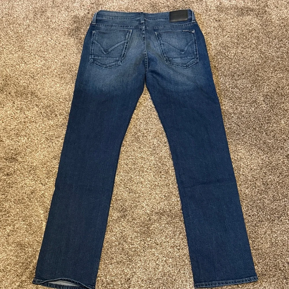 Hudson Jeans Men's Dark Blue Distressed Straight Jeans